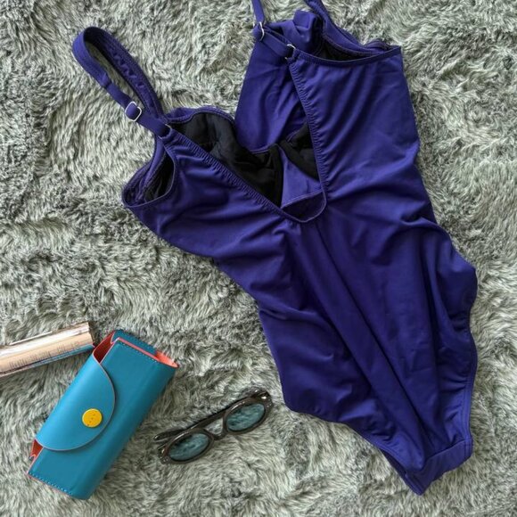 Miraclesuit One Piece Swimsuit Size 12 | Shaping Tummy Control Purple Ruched Dra - Picture 6 of 9